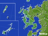 長崎県のアメダス実況(風向・風速)(2021年09月19日)