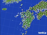 九州地方のアメダス実況(風向・風速)(2021年09月21日)