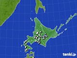 北海道地方のアメダス実況(降水量)(2021年09月22日)
