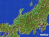 北陸地方のアメダス実況(気温)(2021年09月22日)