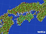 四国地方のアメダス実況(気温)(2021年09月22日)