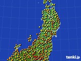 東北地方のアメダス実況(気温)(2021年09月23日)