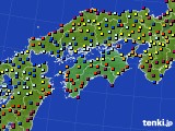 四国地方のアメダス実況(日照時間)(2021年09月24日)