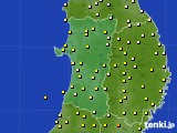 秋田県のアメダス実況(気温)(2021年09月24日)
