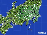 関東・甲信地方のアメダス実況(風向・風速)(2021年09月24日)