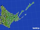 道東のアメダス実況(風向・風速)(2021年09月24日)