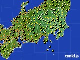 関東・甲信地方のアメダス実況(気温)(2021年09月27日)