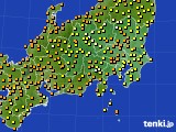 関東・甲信地方のアメダス実況(気温)(2021年09月29日)