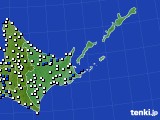2021年09月29日の道東のアメダス(風向・風速)