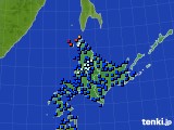 2021年10月01日の北海道地方のアメダス(日照時間)