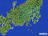 関東・甲信地方のアメダス実況(風向・風速)(2021年10月01日)