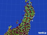 2021年10月02日の東北地方のアメダス(日照時間)