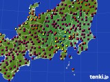 2021年10月02日の関東・甲信地方のアメダス(日照時間)