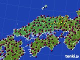 2021年10月02日の中国地方のアメダス(日照時間)