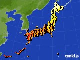 アメダス実況(気温)(2021年10月03日)