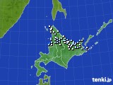 北海道地方のアメダス実況(降水量)(2021年10月04日)