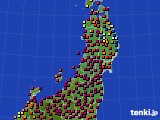 東北地方のアメダス実況(日照時間)(2021年10月04日)