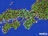 近畿地方のアメダス実況(日照時間)(2021年10月04日)