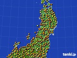 東北地方のアメダス実況(気温)(2021年10月04日)