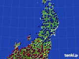 東北地方のアメダス実況(日照時間)(2021年10月05日)