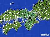 2021年10月05日の近畿地方のアメダス(風向・風速)