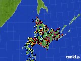 2021年10月07日の北海道地方のアメダス(日照時間)