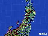 東北地方のアメダス実況(日照時間)(2021年10月07日)