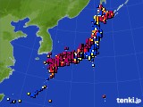 2021年10月07日のアメダス(日照時間)