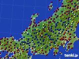 2021年10月10日の北陸地方のアメダス(日照時間)