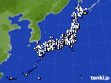 アメダス実況(風向・風速)(2021年10月10日)