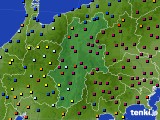 長野県のアメダス実況(日照時間)(2021年10月11日)