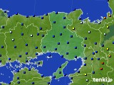 兵庫県のアメダス実況(日照時間)(2021年10月11日)
