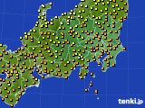 関東・甲信地方のアメダス実況(気温)(2021年10月11日)
