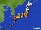 アメダス実況(気温)(2021年10月11日)