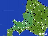 道央のアメダス実況(風向・風速)(2021年10月11日)