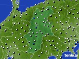 長野県のアメダス実況(風向・風速)(2021年10月11日)