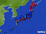 2021年10月12日のアメダス(日照時間)