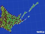 道東のアメダス実況(日照時間)(2021年10月12日)