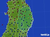 岩手県のアメダス実況(日照時間)(2021年10月12日)