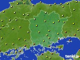 2021年10月12日の岡山県のアメダス(気温)