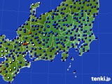 関東・甲信地方のアメダス実況(日照時間)(2021年10月13日)