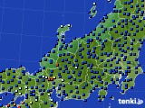2021年10月13日の北陸地方のアメダス(日照時間)