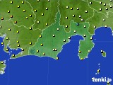 静岡県のアメダス実況(気温)(2021年10月13日)