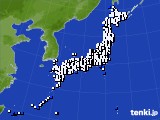 アメダス実況(風向・風速)(2021年10月14日)