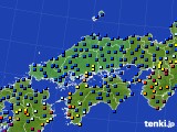 中国地方のアメダス実況(日照時間)(2021年10月16日)