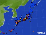 アメダス実況(日照時間)(2021年10月16日)