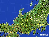 北陸地方のアメダス実況(気温)(2021年10月16日)