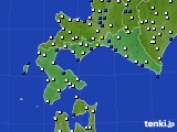 道南のアメダス実況(風向・風速)(2021年10月16日)