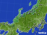 北陸地方のアメダス実況(降水量)(2021年10月17日)