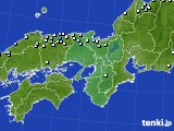 近畿地方のアメダス実況(降水量)(2021年10月17日)